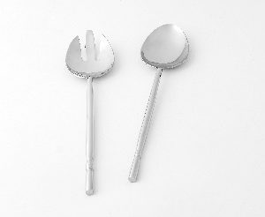 SET DE 2 CUILLERES A SERVIR EN INOX MODEL NŒUD