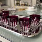 Verre à eau / jus en cristal – AUBERGINE