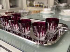 Verre à eau / jus en cristal – AUBERGINE