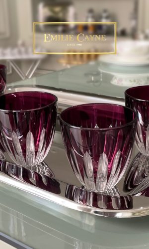 Verre à eau / jus en cristal – AUBERGINE